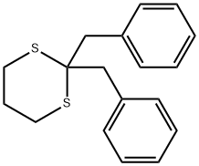 1,3-Dithiane, 2,2-bis(phenylmethyl)- Structure