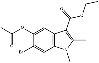 1H-Indole-3-carboxylic acid, 5-(acetyloxy)-6-bromo-1,2-dimethyl-, ethyl ester Structure