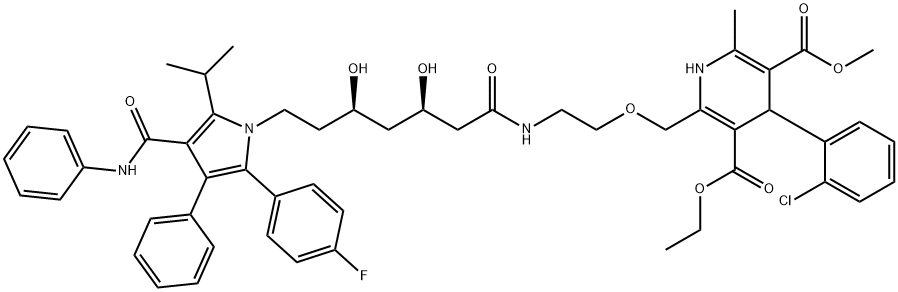 阿托伐他汀-氨氯地平二聚体, 425408-16-8, 结构式