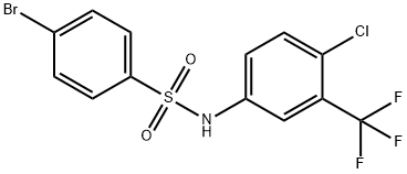 4-溴-N-(4-氯-3-(三氟甲基)苯基)苯磺酰胺,425646-41-9,结构式