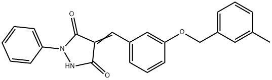 4-({3-[(3-メチルフェニル)メトキシ]フェニル}メチリデン)-1-フェニルピラゾリジン-3,5-ジオン price.