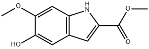 1H-Indole-2-carboxylic acid, 5-hydroxy-6-methoxy-, methyl ester 化学構造式