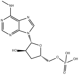 N(6)-methyl-3'-deoxy-5'-adenylic acid 结构式