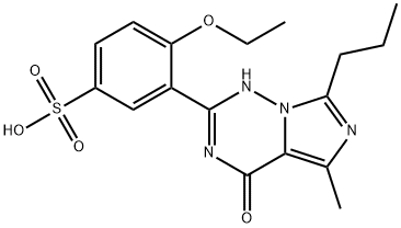 3-(1,4-Dihydro-5-Methyl-4-oxo-7-propyliMidazo[5,1-f][1,2,4]triazin-2-yl)-4-ethoxybenzenesulfonic Acid Struktur