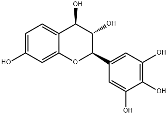 [2R,(+)]-3,4-Dihydro-2α-(3,4,5-trihydroxyphenyl)-2H-1-benzopyran-3β,4α,7-triol Structure