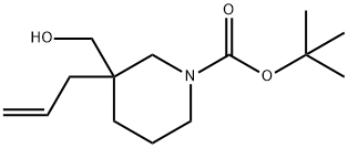 tert-Butyl 3-(hydroxymethyl)-3-(prop-2-en-1-yl)piperidine-1-carboxylate Structure