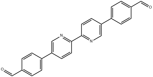 4,4'-([2,2'-联吡啶]-5,5'-二基)二苯甲醛 结构式