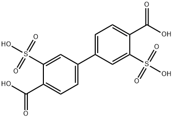 [1,1'-Biphenyl]-4,4'-dicarboxylic acid, 3,3'-disulfo- Structure
