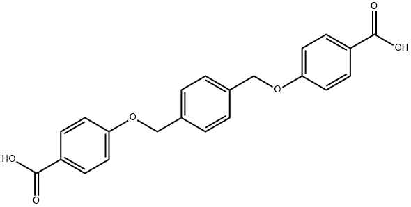 4,4′-{[1,4-phenylenebis(methylene)]bis(oxy)}dibenzoic acid 结构式