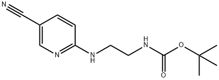 tert-Butyl N-{2-[(5-cyanopyridin-2-yl)amino]ethyl}carbamate Structure