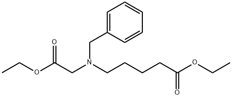 Pentanoic acid, 5-[(2-ethoxy-2-oxoethyl)(phenylmethyl)amino]-, ethyl ester Structure