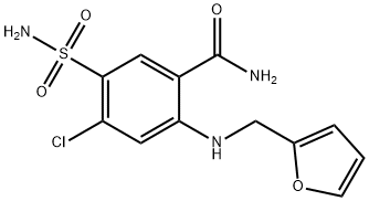 Benzamide, 5-(aminosulfonyl)-4-chloro-2-[(2-furanylmethyl)amino]- Struktur