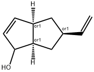 1-Pentalenol, 5-ethenyl-1,3a,4,5,6,6a-hexahydro-, (3aR,5R,6aR)-rel- (9CI) Struktur