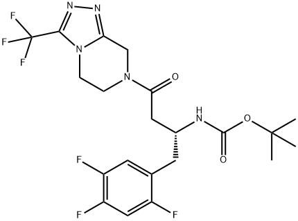 西他列汀N-BOC 杂质, 486460-23-5, 结构式