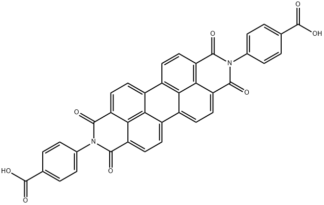 N,N'-双(4-羧基苯基)苝-3,4,9,10-双(二甲酰亚胺) 结构式