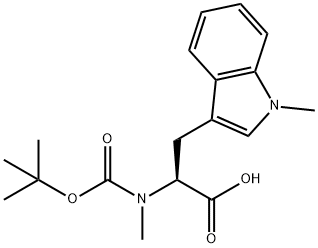 L-Tryptophan, N-[(1,1-dimethylethoxy)carbonyl]-N,1-dimethyl- Struktur