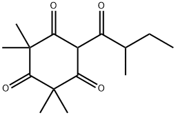 1,3,5-Cyclohexanetrione, 2,2,4,4-tetramethyl-6-(2-methyl-1-oxobutyl)- Structure