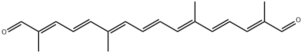 (2E,4E,6E,8E,10E,12E,14E)-2,6,11,15-Tetramethyl-2,4,6,8,10,12,14-hexadecaheptenedial Structure