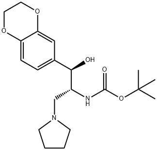 Carbamic acid, N-[(1R,2R)-2-(2,3-dihydro-1,4-benzodioxin-6-yl)-2-hydroxy-1-(1-pyrrolidinylmethyl)ethyl]-, 1,1-dimethylethyl ester