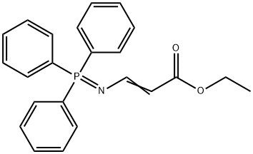 2-Propenoic acid, 3-[(triphenylphosphoranylidene)amino]-, ethyl ester 化学構造式