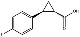 (1S,2S)-2-(4-Fluoro-phenyl)-cyclopropanecarboxylic acid, 515179-19-8, 结构式