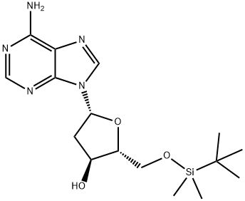 Adenosine, 2'-deoxy-5'-O-[(1,1-dimethylethyl)dimethylsilyl]- Struktur
