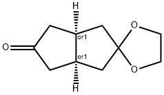 Spiro[1,3-dioxolane-2,2'(1'H)-pentalen]-5'(3'H)-one, tetrahydro-, (3'aR,6'aS)-rel- 化学構造式