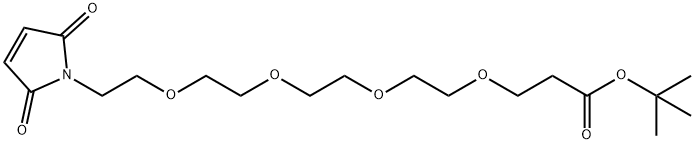 马来酰亚胺-四聚乙二醇-丙酸叔丁酯, 518044-36-5, 结构式