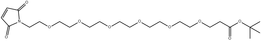 MAL-PEG6-T-ブチルエステル 化学構造式