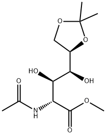 2-Acetylamino-2-deoxy-5-O,6-O-isopropylidene-D-gluconic acid methyl ester,51844-21-4,结构式