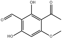 2,4-二羟基-6-甲氧基-3-乙酰基苯甲醛 结构式