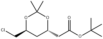 tert-Butyl 2-((4S,6S)-6-(chloromethyl(02,2-1,3-dioxan-4-yl)acetate Structure