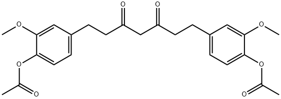 3,5-Heptanedione, 1,7-bis[4-(acetyloxy)-3-methoxyphenyl]- Struktur