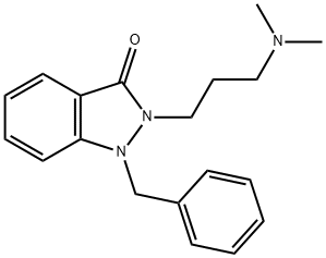 2-[3-(Dimethylamino)propyl]-1,2-dihydro-1-(phenylmethyl)-3H-indazol-3-one Struktur