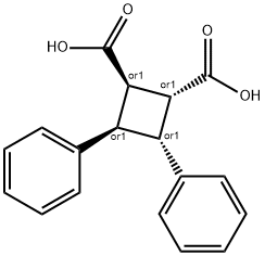 rel-(1R*,2R*,3R*,4R*)-3,4-ジフェニル-1,2-シクロブタンジカルボン酸 化学構造式