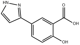 2-hydroxy-5-(1(2)H-pyrazol-3-yl)-benzoic acid 结构式