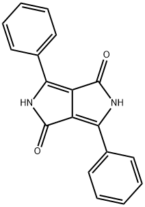 3,6-ジフェニル-2,5-ジヒドロピロロ[3,4-c]ピロール-1,4-ジオン 化学構造式