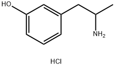 Phenol, 3-(2-aminopropyl)-, hydrochloride (1:1) Structure