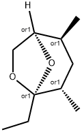 rac-(1R*,5S*)-5-エチル-2β*,4α*-ジメチル-6,8-ジオキサビシクロ[3.2.1]オクタン 化学構造式