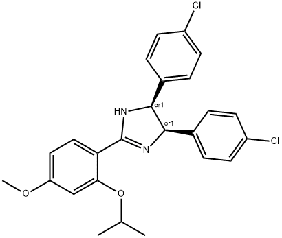 1H-IMidazole, 4,5-bis(4-chlorophenyl)-4,5-dihydro-2-[4-Methoxy-2-(1-Methylethoxy)phenyl]-, (4R,5S)-rel- Structure