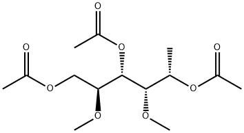 L-Mannitol, 1-deoxy-3,5-di-O-methyl-, triacetate Structure
