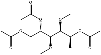 L-Mannitol, 1-deoxy-3,4-di-O-methyl-, triacetate Struktur