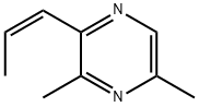 Pyrazine, 3,5-dimethyl-2-(1Z)-1-propen-1-yl- Struktur