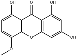 9H-Xanthen-9-one, 1,3,8-trihydroxy-5-methoxy- Structure