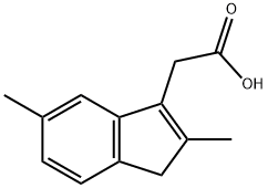 2-(2,5-dimethyl-1H-inden-3-yl)acetic acid Struktur