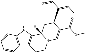 (15S,16E)-16,17,20,21-Tetradehydro-16-formyl-18,19-secoyohimban-19-oic acid methyl ester Struktur