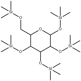 1-O,2-O,3-O,4-O,6-O-ペンタキス(トリメチルシリル)ヘキソピラノース 化学構造式