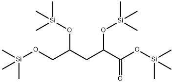 Pentonic acid, 3-deoxy-2,4,5-tris-O-(trimethylsilyl)-, trimethylsilyl  ester Structure