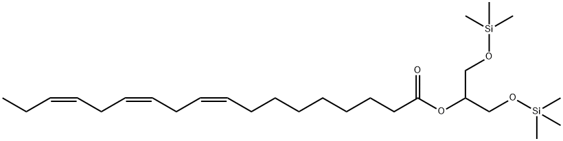(9Z,12Z,15Z)-9,12,15-Octadecatrienoic acid 2-trimethylsilyloxy-1-[(trimethylsilyloxy)methyl]ethyl ester Structure
