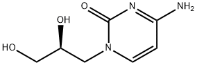 2(1H)-Pyrimidinone, 4-amino-1-[(2S)-2,3-dihydroxypropyl]- Struktur